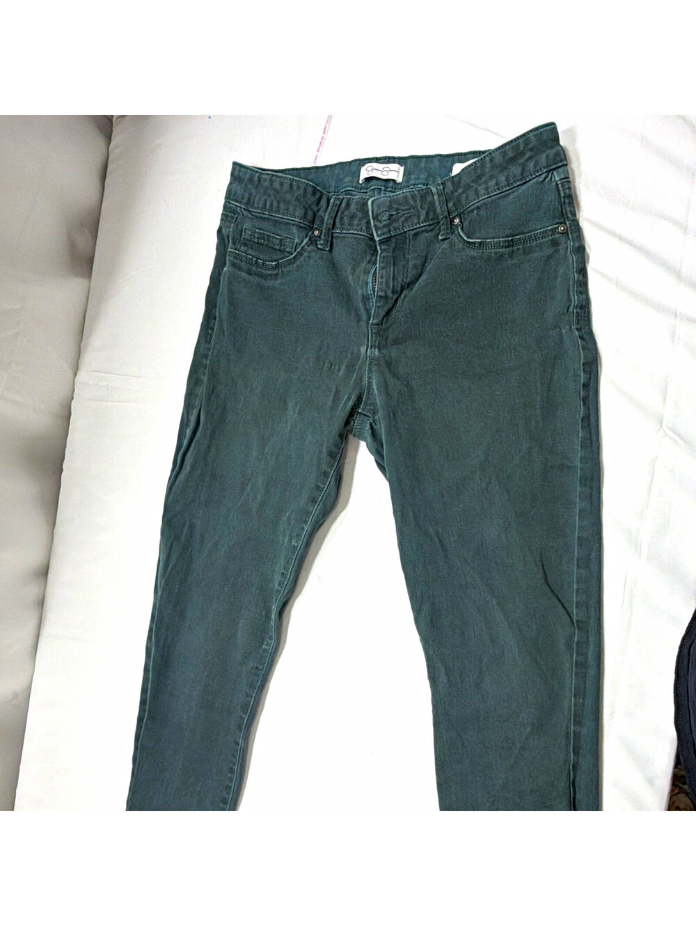 Jessica Simpson Skinny Jeans Teens Regular Size 6 Green Medium Wash Stretch